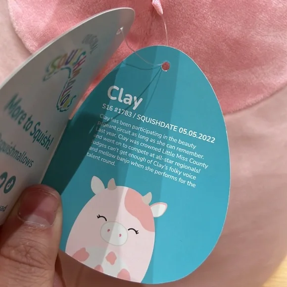 Squishmallow Clay the 16” cow NWT🐄💖 - Picture 5 of 9